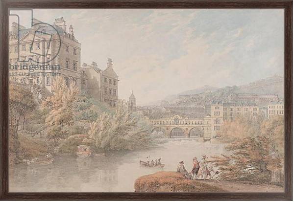 Постер View of Bath from Spring Gardens с типом исполнения На холсте в раме в багетной раме 221-02