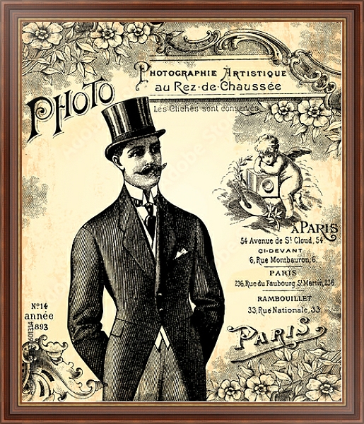 Постер Жених 1900 с типом исполнения На холсте в раме в багетной раме 35-M719P-83