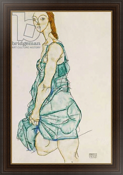 Постер Upright Standing Woman, 1912 с типом исполнения На холсте в раме в багетной раме 1.023.151