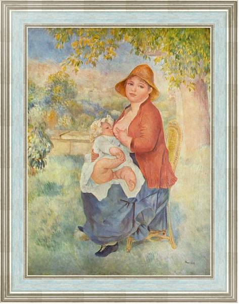 Постер Дитя у груди (Материнство) с типом исполнения На холсте в раме в багетной раме NA053.0.114