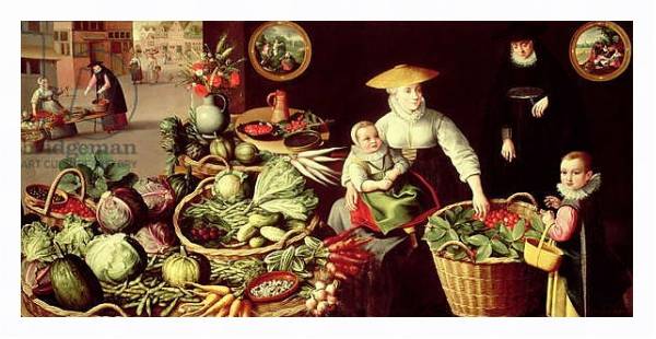 Постер Vegetable Market с типом исполнения На холсте в раме в багетной раме 221-03