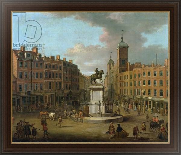 Постер A View of Charing Cross and Northumberland House, 1746 с типом исполнения На холсте в раме в багетной раме 1.023.151