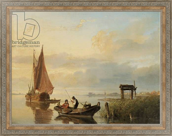 Постер Fishing vessels at sunset с типом исполнения На холсте в раме в багетной раме 484.M48.310
