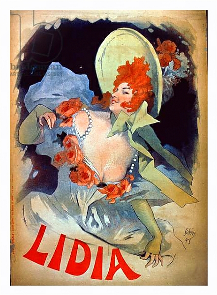Постер 'Lidia', 1895 с типом исполнения На холсте в раме в багетной раме 221-03