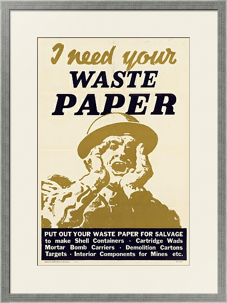 Постер I Need Your Waste Paper с типом исполнения Под стеклом в багетной раме 1727.2510
