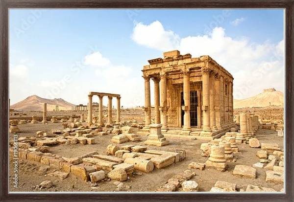 Постер Пальмира, Сирия. Руины древнего храма 2 с типом исполнения На холсте в раме в багетной раме 221-02