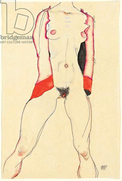 Постер Female Torso; Weiblicher Torso, 1913 с типом исполнения На холсте без рамы