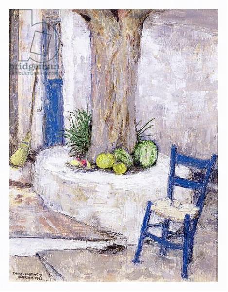 Постер Blue Chair by the Tree, 1993 с типом исполнения На холсте в раме в багетной раме 221-03