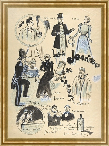 Постер Les Jocrisses de L’Amour с типом исполнения На холсте в раме в багетной раме NA033.1.051