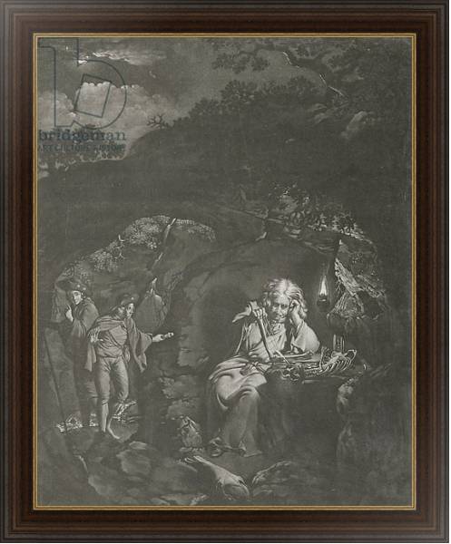 Постер A Philosopher by Lamplight, engraved by William Pether 1770 с типом исполнения На холсте в раме в багетной раме 1.023.151