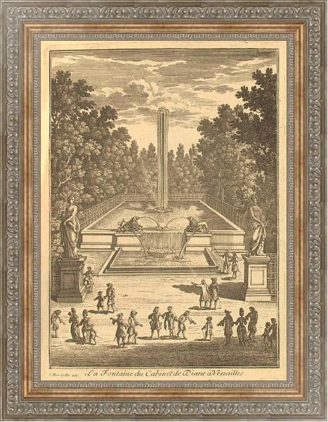 Постер Вид на фонтан Дианы в Версале с типом исполнения На холсте в раме в багетной раме 484.M48.310