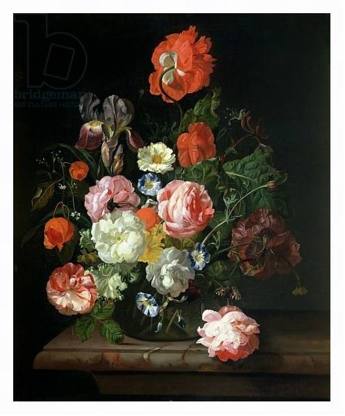 Постер Flower in a glass vase с типом исполнения На холсте в раме в багетной раме 221-03