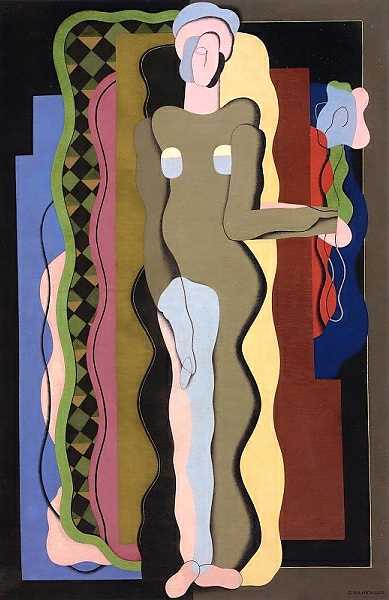 Постер Nude with a flower с типом исполнения На холсте без рамы