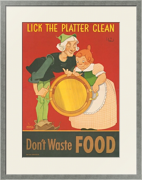 Постер Don’t waste food, lick the platter clean с типом исполнения Под стеклом в багетной раме 1727.2510