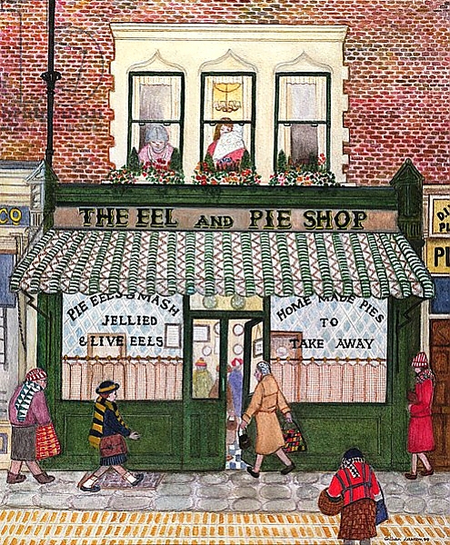 Постер The Eel and Pie Shop с типом исполнения На холсте без рамы