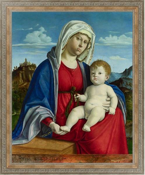 Постер Дева Мария с младенцем 10 с типом исполнения На холсте в раме в багетной раме 484.M48.310