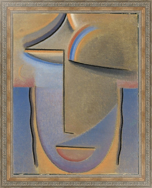 Постер Abstract Head, Evening с типом исполнения На холсте в раме в багетной раме 484.M48.310