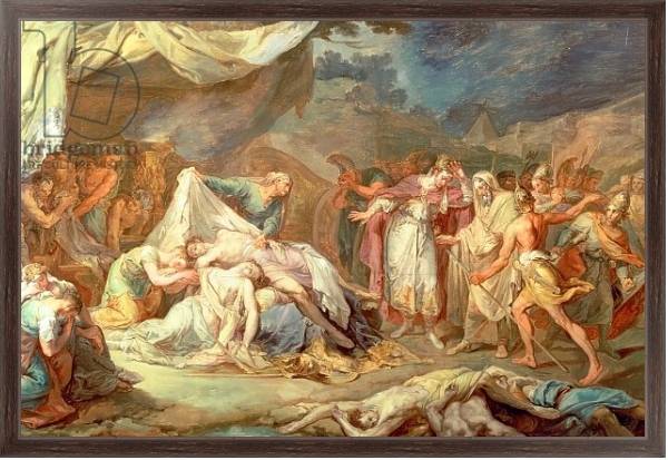 Постер Cyrus the Great before the bodies of Abradatus and Pantheus с типом исполнения На холсте в раме в багетной раме 221-02