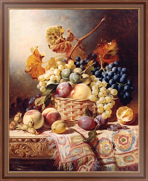 Постер Натюрморт с фруктами с типом исполнения На холсте в раме в багетной раме 35-M719P-83