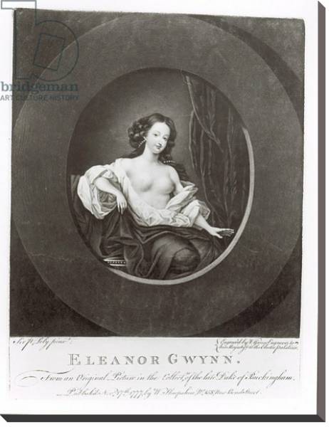 Постер Eleanor Gwynne engraved by Valentine Green 1777 с типом исполнения На холсте без рамы