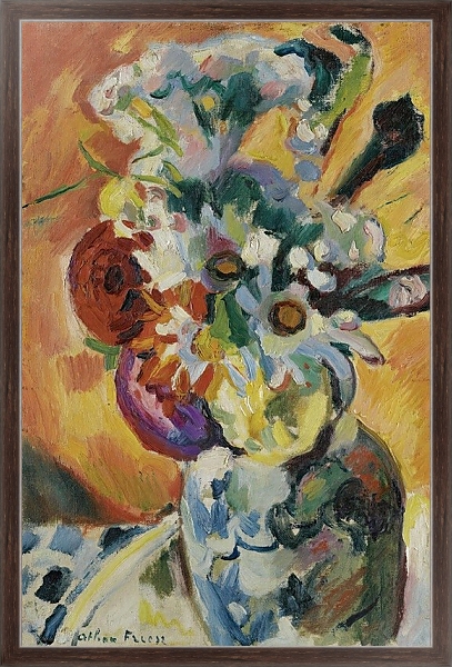 Постер Bouquet De Fleurs с типом исполнения На холсте в раме в багетной раме 221-02