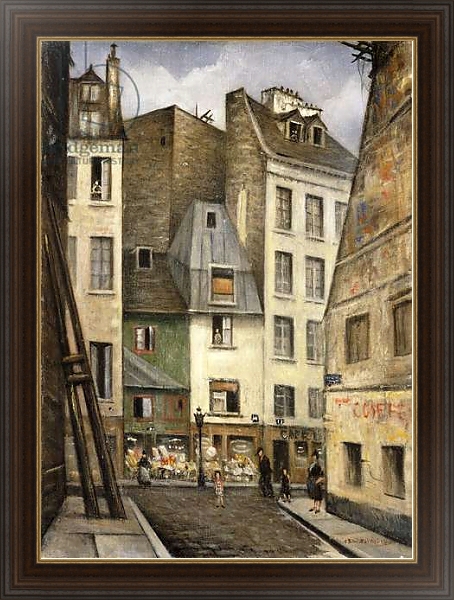 Постер Rue St. Julien le Pauvre, Paris, с типом исполнения На холсте в раме в багетной раме 1.023.151