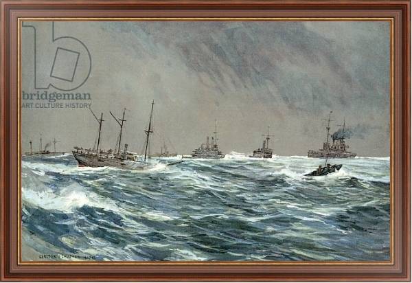 Постер United States War-Ships in a Blow-Squally Weather off the Cuban Coast с типом исполнения На холсте в раме в багетной раме 35-M719P-83