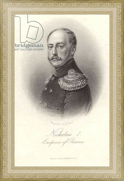 Постер Nicholas I of Russia 6 с типом исполнения Акварель в раме в багетной раме 484.M48.725