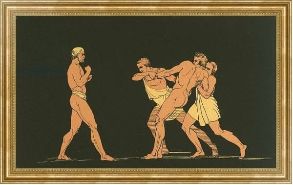 Постер Ulysses preparing to fight with Irus с типом исполнения На холсте в раме в багетной раме NA033.1.051