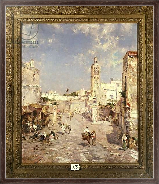 Постер Figures in a Moorish Town с типом исполнения На холсте в раме в багетной раме 221-02