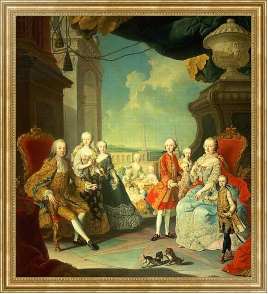 Постер Maria Theresa and her Husband at the staircase с типом исполнения На холсте в раме в багетной раме NA033.1.051