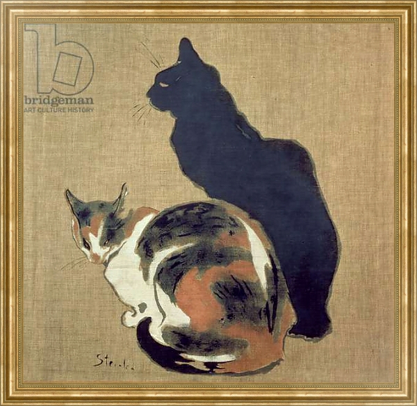 Постер Two Cats, 1894 1 с типом исполнения На холсте в раме в багетной раме NA033.1.051