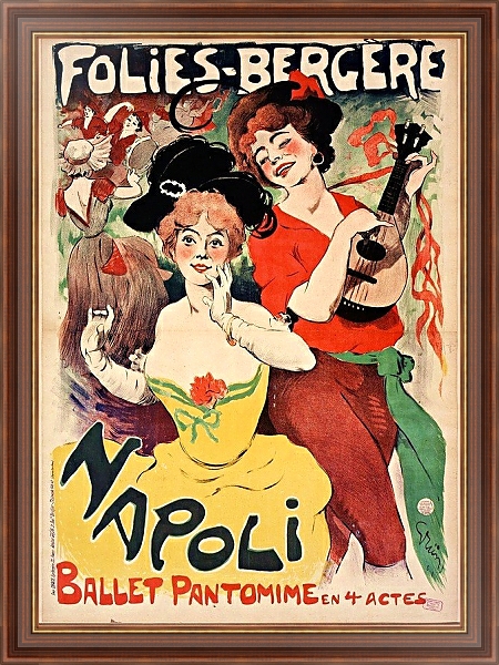 Постер Amélie Diéterle aux Folies Bergère с типом исполнения На холсте в раме в багетной раме 35-M719P-83
