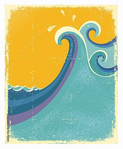Постер Море 2 с типом исполнения На холсте в раме в багетной раме 221-03