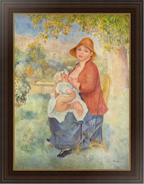 Постер Дитя у груди (Материнство) с типом исполнения На холсте в раме в багетной раме 1.023.151