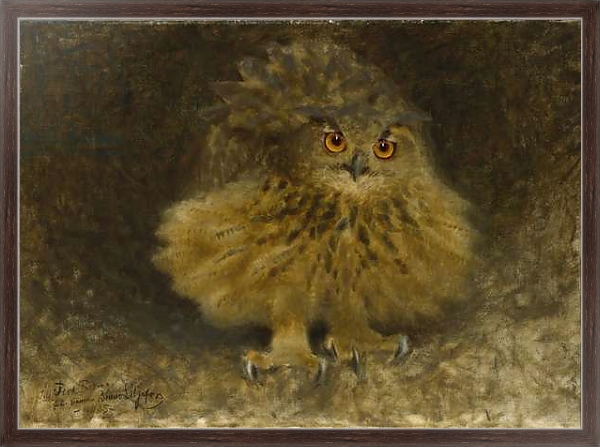 Постер An Eagle Owl, 1905 с типом исполнения На холсте в раме в багетной раме 221-02