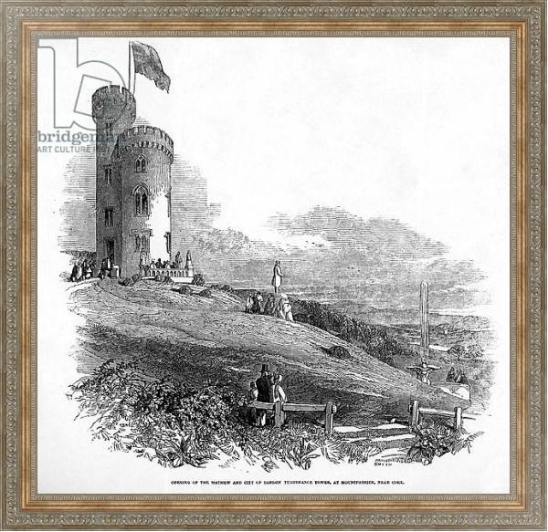 Постер Opening of the Mathew and City of London Temperance Tower, at Mount Patrick, near Cork, 1846 с типом исполнения На холсте в раме в багетной раме 484.M48.310