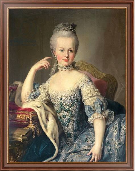 Постер Archduchess Marie Antoinette Habsburg-Lotharingen 1767-68 с типом исполнения На холсте в раме в багетной раме 35-M719P-83