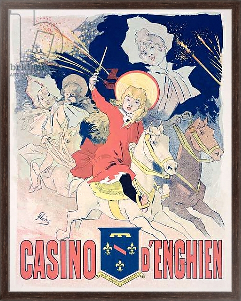 Постер Reproduction of a poster advertising the 'Casino d'Enghien', 1890 с типом исполнения На холсте в раме в багетной раме 221-02