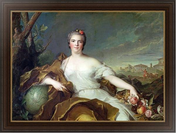 Постер Louise-Elisabeth de France, as the element of Earth. 1750-1 с типом исполнения На холсте в раме в багетной раме 1.023.151