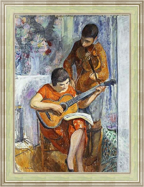 Постер The Musicians; Les musiciens, c.1930 с типом исполнения На холсте в раме в багетной раме NA053.0.113