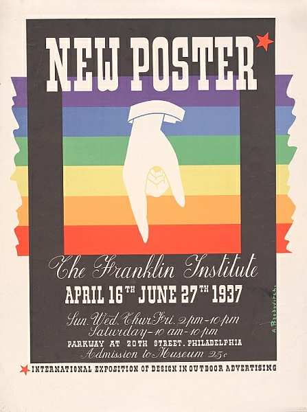 Постер New poster, the Franklin Institute, April 16th June 27th, 1937 с типом исполнения На холсте без рамы