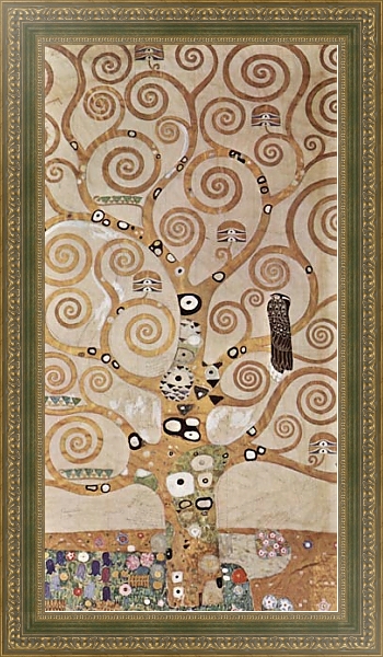 Постер Картон для фриза во дворце Стокле (Брюссель). Фрагмент декора 2 с типом исполнения На холсте в раме в багетной раме 484.M48.640