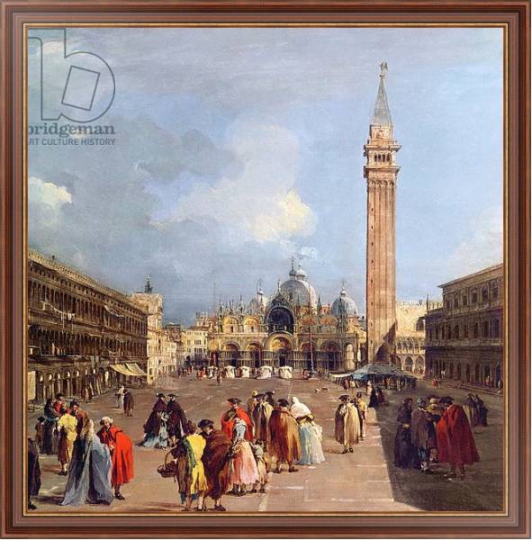 Постер Piazza San Marco, Venice, c.1760 с типом исполнения На холсте в раме в багетной раме 35-M719P-83