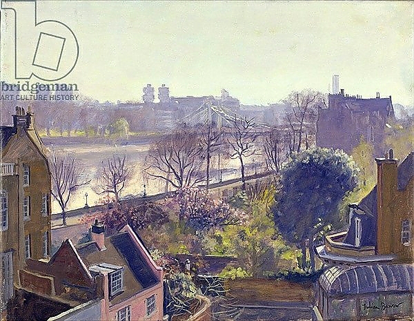 Постер Chelsea Embankment from the Physic Garden с типом исполнения На холсте без рамы