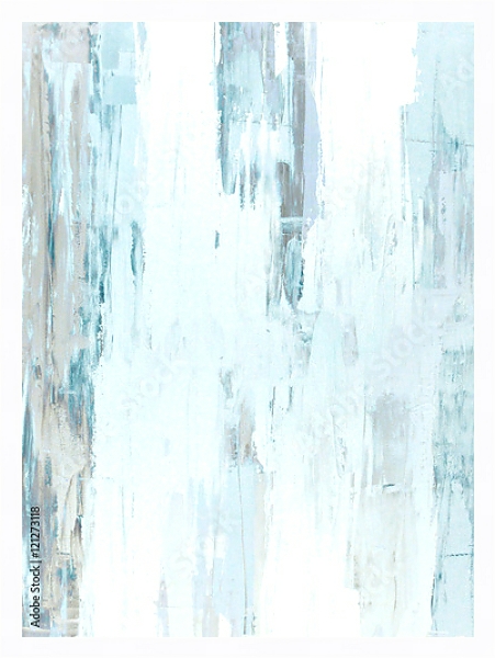 Постер Белая абстракция с серыми пятнами с типом исполнения На холсте в раме в багетной раме 221-03