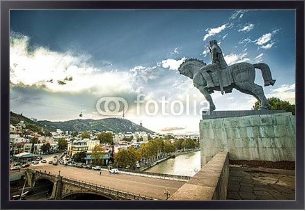 Постер Грузия, Тбилиси. Вид на город 2 с типом исполнения На холсте в раме в багетной раме 221-01