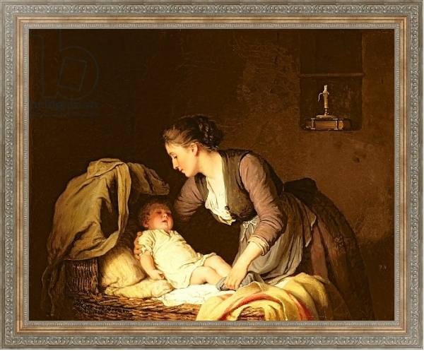 Постер Undressing the Baby, 1880 с типом исполнения На холсте в раме в багетной раме 484.M48.310