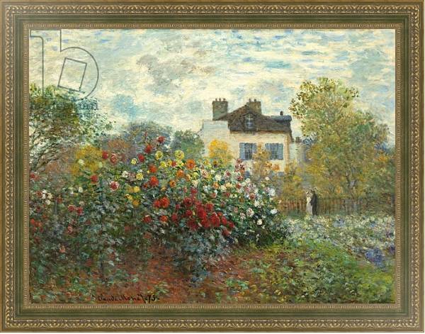 Постер The Artist's Garden in Argenteuil, 1873 с типом исполнения На холсте в раме в багетной раме 484.M48.640