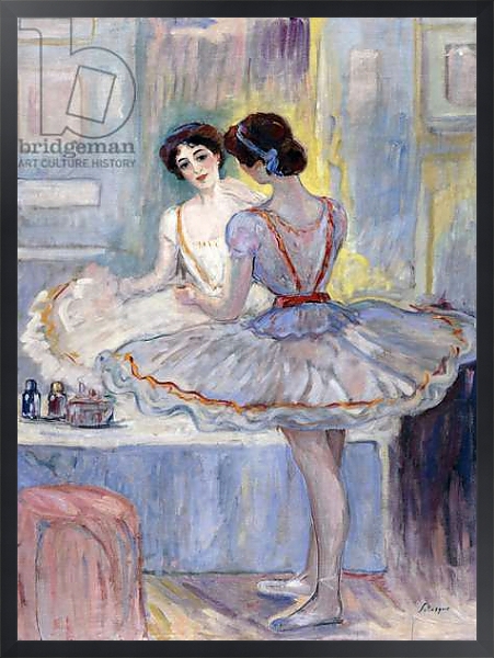 Постер Miss Zambelli in her Dressing Room; Mademoiselle Zambelli dans sa Loge, 1912 с типом исполнения На холсте в раме в багетной раме 1727.8010